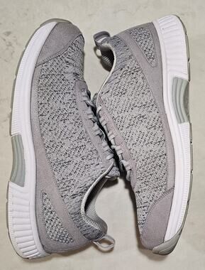Orthofeet Lava 613 Men's Gray Knit Orthopedic Sneakers Size 10.5 4E X-Wide